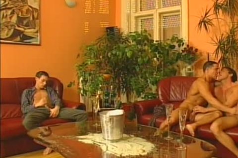 Voyeur slamming hard in company with athletic european twink