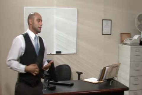 nasty homosexual acquires Nailed And Cummed In The Office