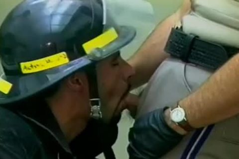 dirty Fireman And Police Officer plow On The bed