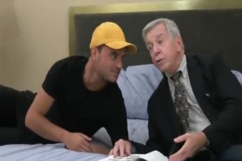 delicious daddy Grey Haired American Teacher And His Student