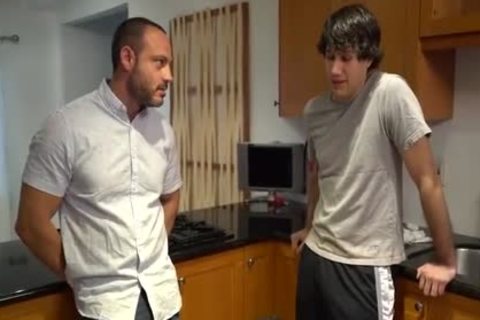 Rough nailing in tandem with athletic hunk