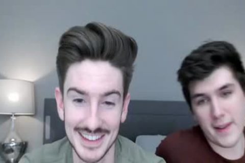 two twinks plowing while Recording On web camera