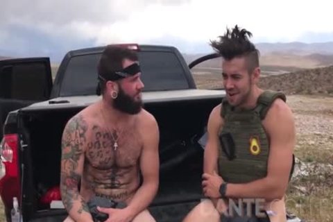 JOHNNY HILL & DANTE COLLE poke raw ON SHOOTING RANGE