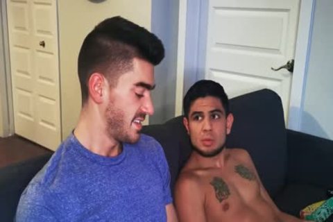 Blindfolded Roommate gets 10-Pounder To Distract Him