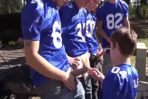 A homosexual Pack With massive ramrods. Outdoor homosexual gangbang