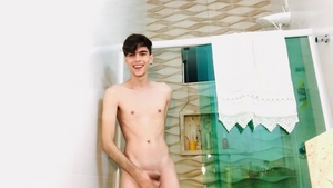 LustForBoys.com - Very slim Henry Evans wanking in the shower