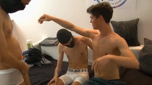 eighteen Year old Caruso, German twink threesome dril ( Deutsch homosexual DP Fisting)