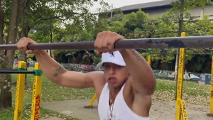 East Boys: Athletic latino twink cumshot outdoors