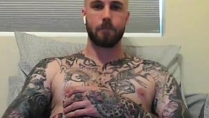 straight Tatted man biggest penis